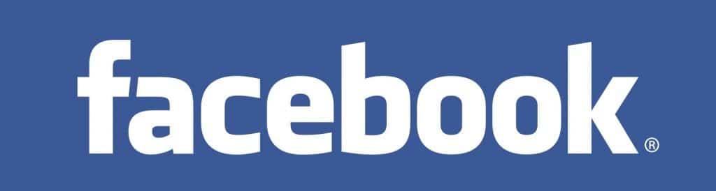 facebook logo on blue background
