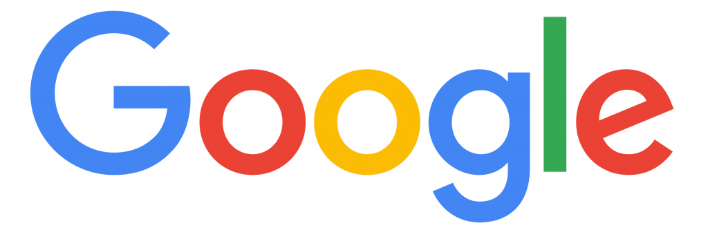 google logo with full word and each letter in separate colour